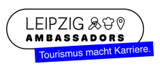 Das Logo der Leipziger Botschafter wirbt für Tourismus und Karrieremöglichkeiten.
